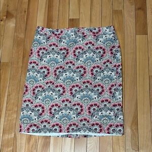 Floral Patterned Skirt - Pink and olive